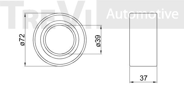 TREVI AUTOMOTIVE Riteņa rumbas gultņa komplekts WB1334